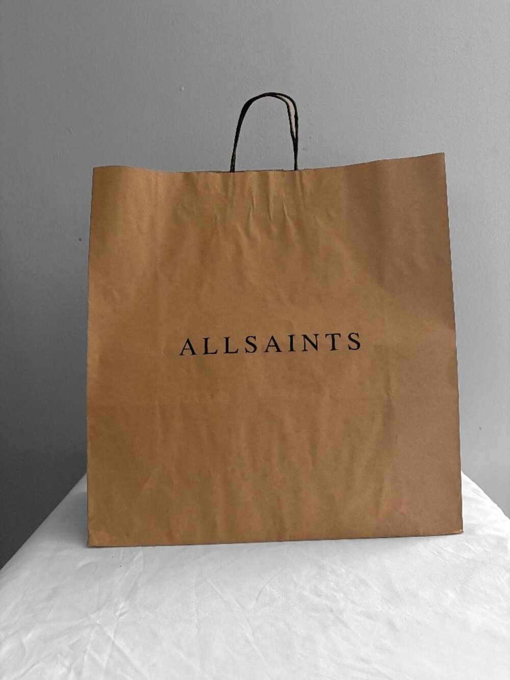 AllSaints Large Paper Shopping Bag | Eco-Friendly Paper Bag | 18.5"